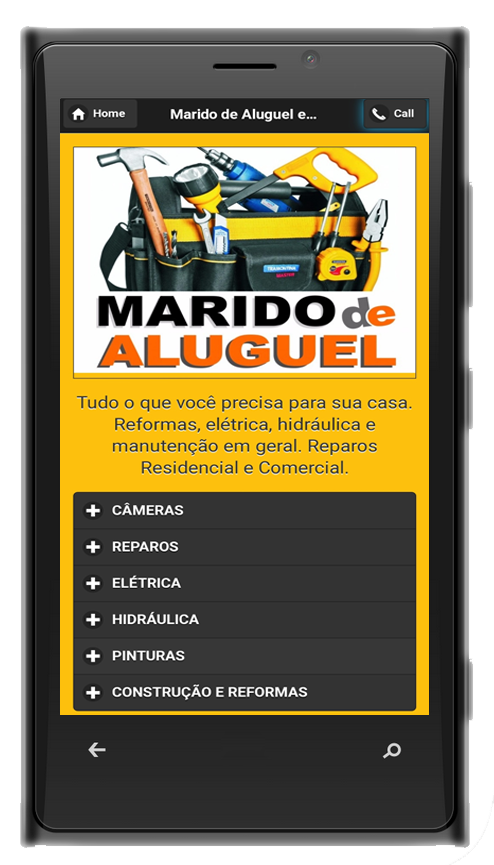 Web site para Marido de Aluguel